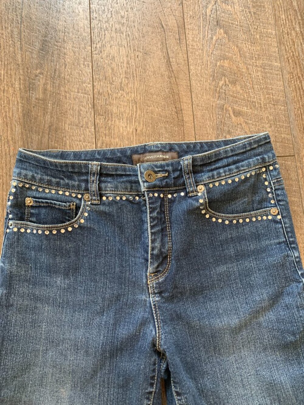 Denver Hayes dark wash bedazzled jeans - Picture 2 of 8
